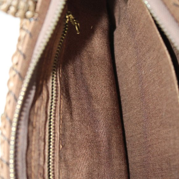 Vintage 1970's Raffia Straw Crochet Floral Embellishments Double Handled Purse - Picture 14 of 16